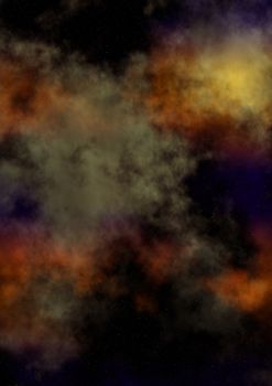 Far being shone nebula and star field against space. "Elements of this image furnished by NASA".