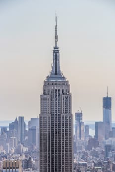 New York City, New York - September 4: Empire State Building with its surrounding, in New York City, NY, on September 4, 2013