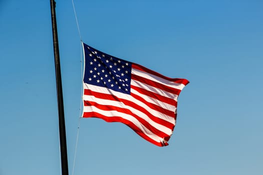 New York City, New York - September 4: United States Flag, in New York City, NY, on September 4, 2013. 