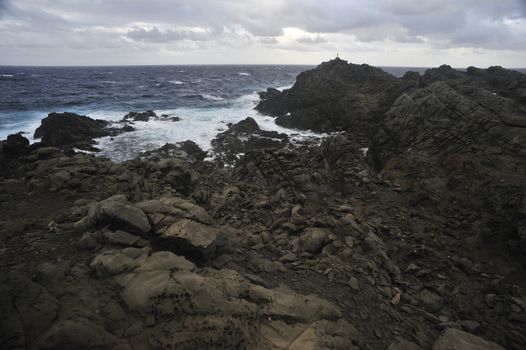 Beautiful landscape with sea and rocks