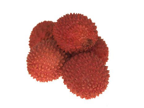 Lychees Isolated White Background