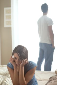 Relationship Difficulties: Young couple having problems