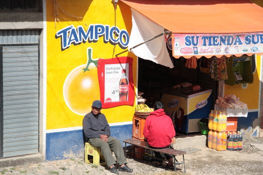 Food shop in a street of La Paz, Bolivia