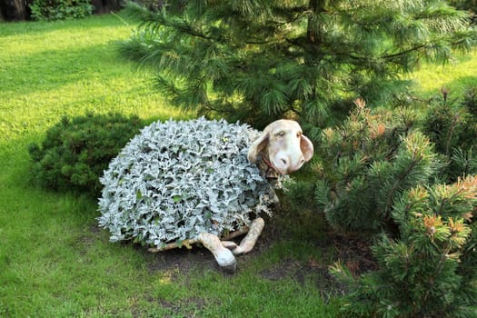 sheep landscape design Flower bed garden 