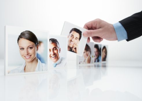 Human Resources concept, Portraits of a group of business people 