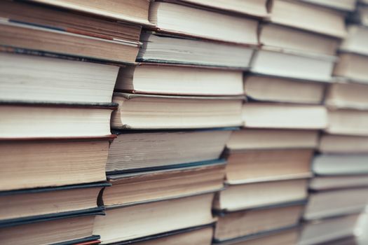 Rows and columns of numerous books