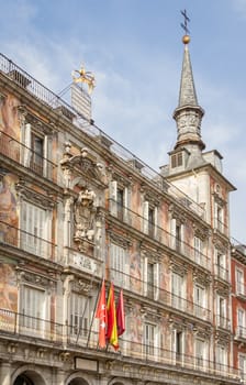 House bakery facade in the Plaza Mayor of Madrid, Spain
