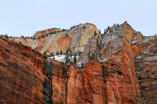 Landscape scenery of Zion National Park in southwest Utah