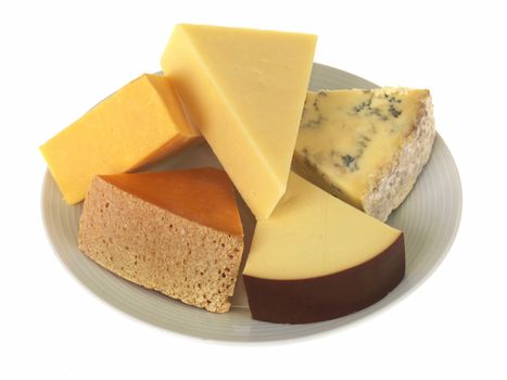 Plate of Mixed Cheeses