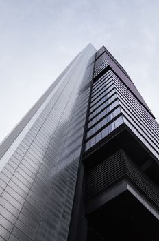 MADRID, SPAIN - MARCH 10 Cuatro Torres Business Area (CTBA), in Madrid, Spain, on March 10, 2013. The Bankia Tower skyscraper, was designed by English architect Norman Foster and inaugurated in 2009