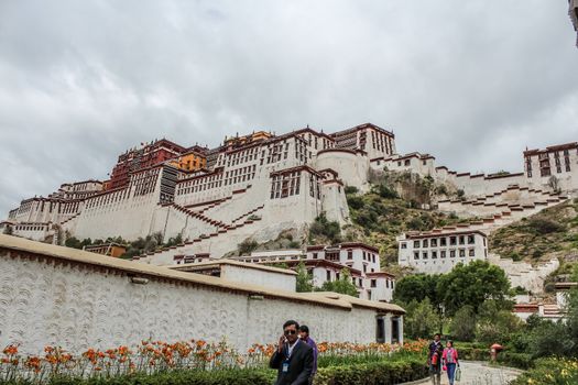 LHASA, TIBET, CHINA - SEPTEMBER 5: Potala Palace in Tibet, in Lhasa, Tibet, China on September 5, 2013. 
