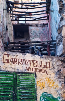 garraffaello square, near vucciria in Palermo, Sicily