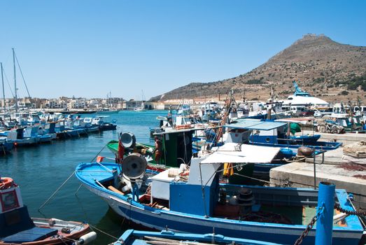 harbour in Favignana island, Sicily