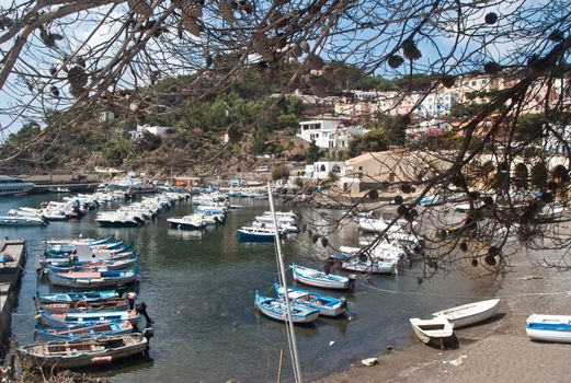 harbour in Ustica island, Cala Santa Maria, Sicily