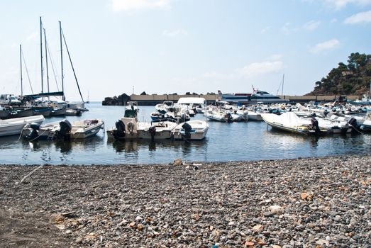 harbour in Ustica island, Cala Santa Maria, Sicily