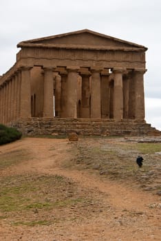 The ruins of Temple of Concordia, Valey of temples, Agrigento, Sicily, Italy