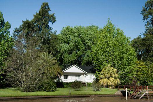 Sceneries along the canals of the Parana Delta, Rio de La Plata, Buenos Aires, Argentina