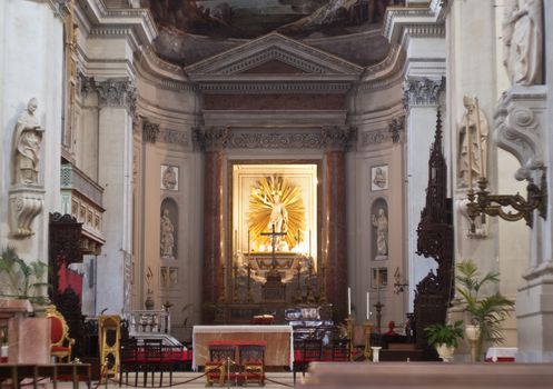 PALERMO - JULY 28: Interior of cathedral or Duomo on July 28, 2012 in Palermo, Italy.