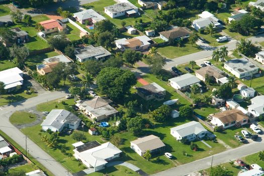 Aerial view of buildings in a city, Miami, Miami-Dade County, Florida, USA
