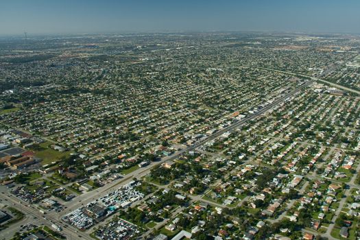 Aerial view of buildings in a city, Miami, Miami-Dade County, Florida, USA