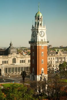 High angle view of Torre Monumental, Plaza Libertador General San Martin, Retiro, Buenos Aires, Argentina