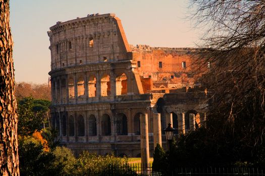 Ruins of an amphitheater, Rome, Lazio, Italy