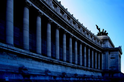 Colonnades of a monument, Vittorio Emanuele Monument, Rome, Lazio, Italy