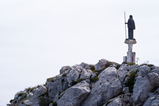 Statue of Saint Rosalia in Monte Pellegrino, Palermo. Sicily