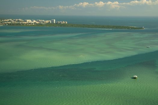 Green sea and island landscape.