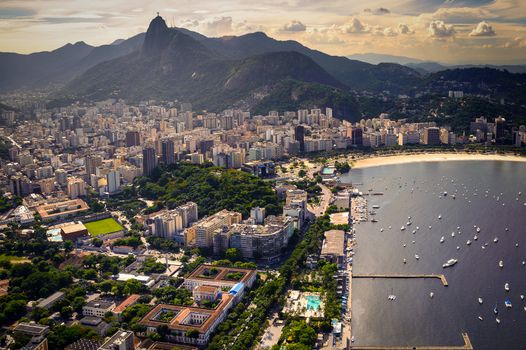 Buildings at the waterfront, Guanabara Bay, Rio De Janeiro, Brazil