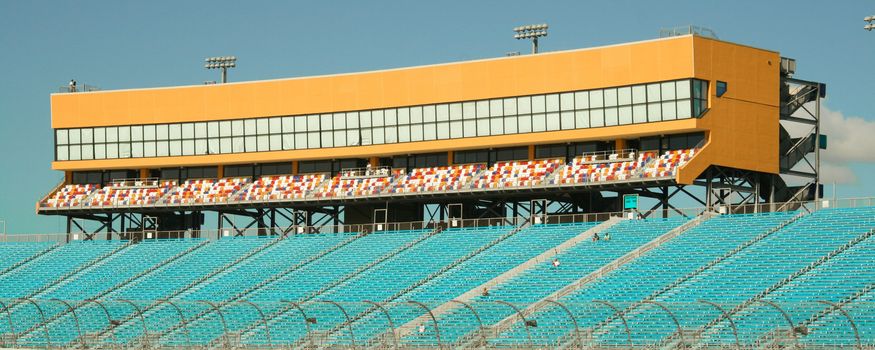 Stadium and racetrack at Homestead-Miami Speedway, Miami, Miami-Dade County, Florida, USA
