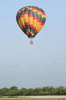 Low angle view of a hot air balloon in Sunrise Hot Air Balloon Race, Miami, Miami-Dade County, Florida, USA