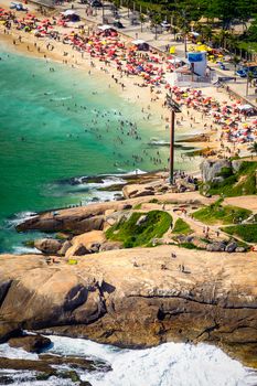 Aerial view of Ipanema Beach, Rio De Janeiro, Brazil