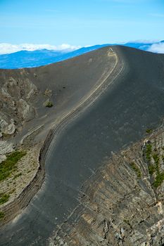 High angle view of a volcano, Irazu, Volcan Irazu National Park, Costa Rica