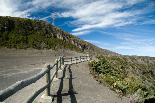 Scenic view of Irazu volcano crater, Costa Rica.