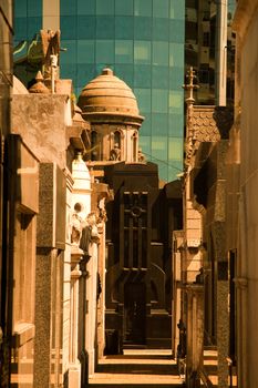 La Recoleta Cemetery, Buenos Aires, Argentian, South America. Located in the middle of a modern city.