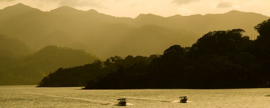 A view of the lake close to the Arenal Volcano in Costa Rica.