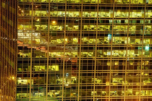 A large office building seen from outside.