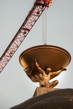 Low angle view of a statue, MGM Grand Las Vegas, Las Vegas, Nevada, USA