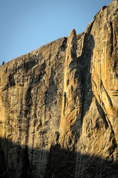 Scenic view of detached rock pillar named Lost Arrow Spire on mountainside, Yosemite Valley, California, U.S.A.