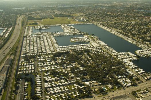 Aerial view of Miami, Florida, USA
