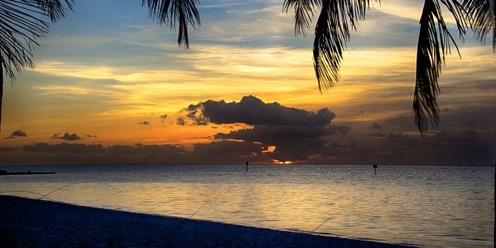 Sunset over the Atlantic ocean, Key West, Monroe County, Florida, USA