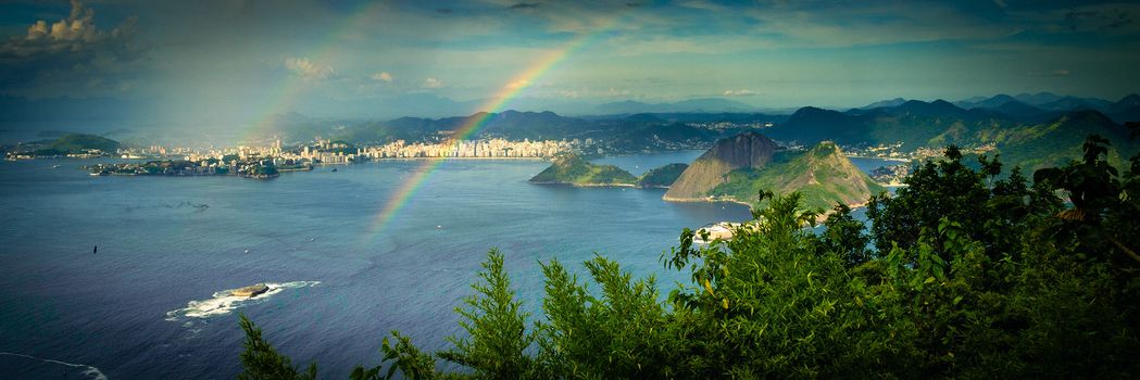 Rainbow over the Guanabara Bay, Brazil