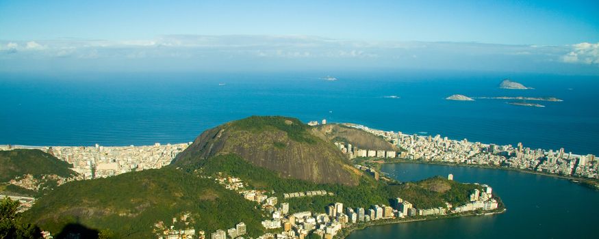 Panoramic aerial view of Rio de Janeiro, Brazil.