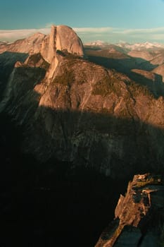 Rock formations in a valley, Glacier Point, Yosemite Valley, Yosemite National Park, California, USA