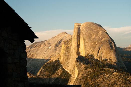 Rock formations in a valley, Glacier Point, Yosemite Valley, Yosemite National Park, California, USA