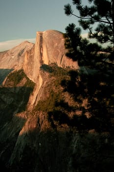 Rock formations in a valley, Glacier Point, Yosemite Valley, Yosemite National Park, California, USA