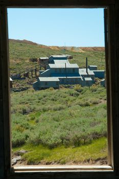 Run-Down factory in ghost town, Bodie Ghost Town, Bodie State Historic Park, Mono County, California, USA