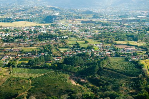 Aerial view of San Jose city in Costa Rica.