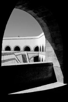 Architectural details of Santa Cruz fortress in Niteroi, Rio de Janeiro, Brazil.